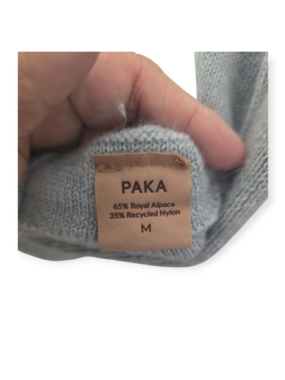 Mens PAKA The Original Crew in grayish blue, size medium - Picture 3 of 3